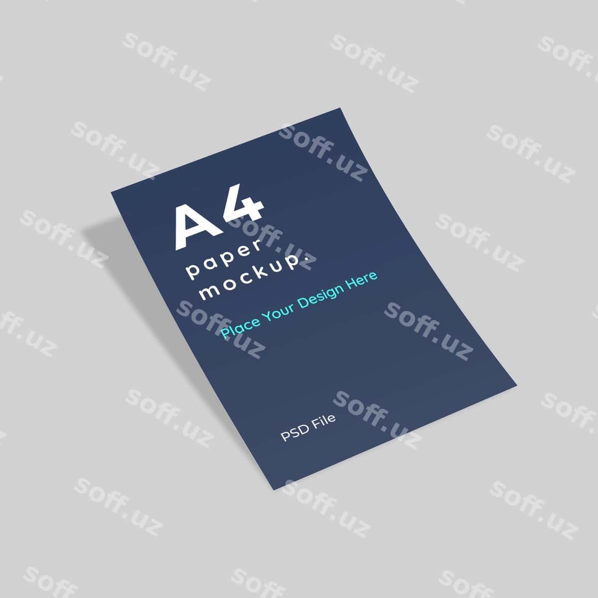 A4 varaq o'lchami flyer leaflet mockup | A4 paper size flyer leaflet mockup 1