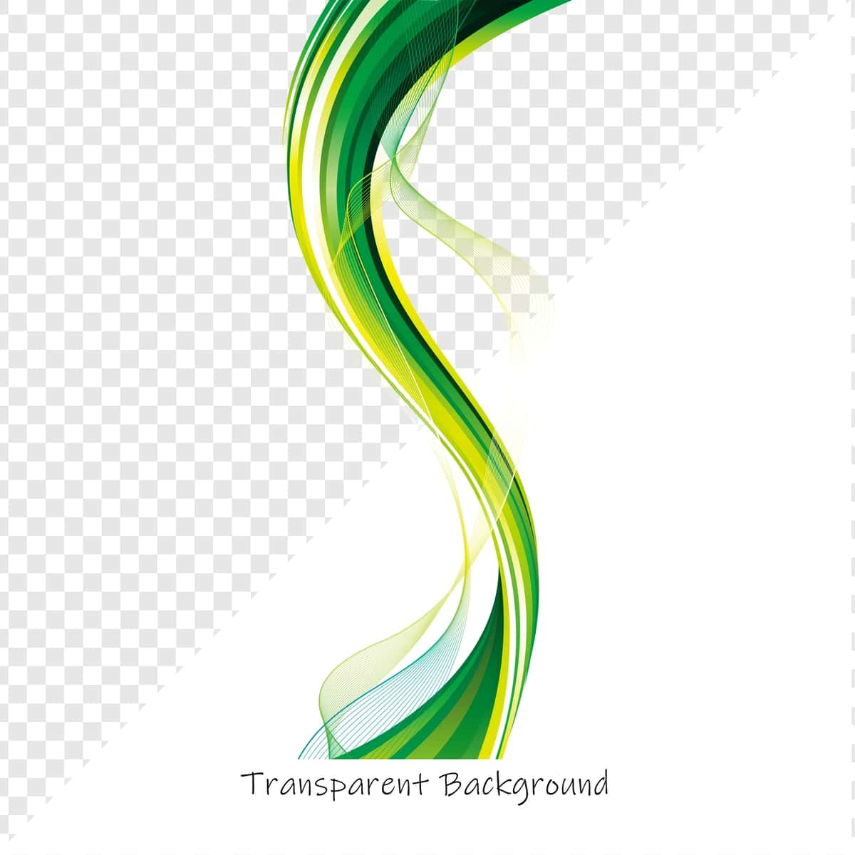 Shaffof qoplamali mavhum yashil to'lqin | Abstract green wave with transparent overlay 1