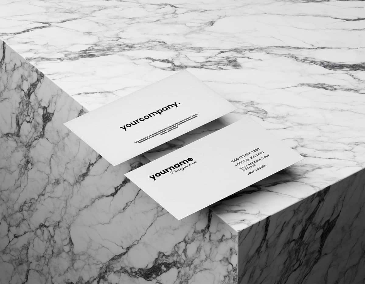 Zamonaviy biznes karta maketi | Modern business card mockup 1