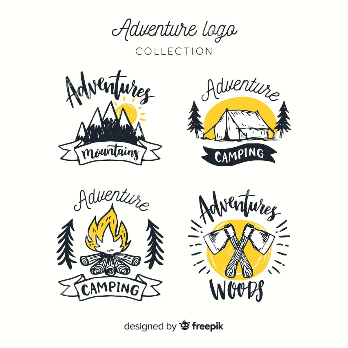 Macera logotipi to'plami | Adventure logo collection 1