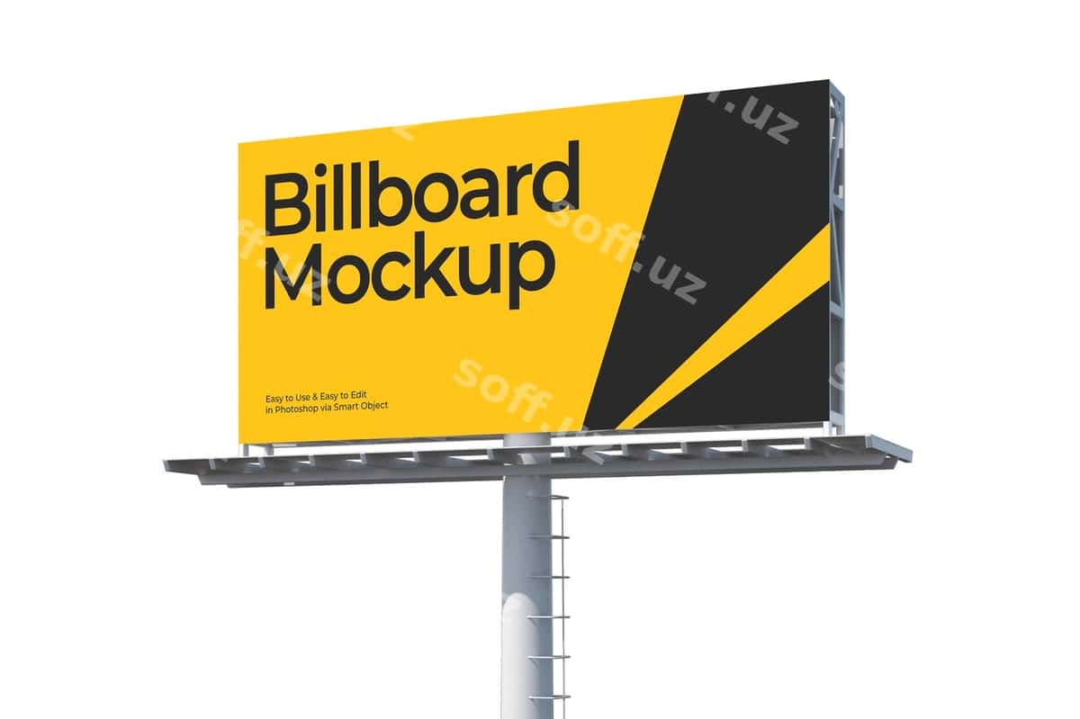 Reklama billboard namunasi | Advertising billboard mockup 1