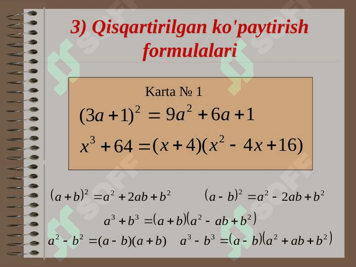 algebraik ifodalar 7