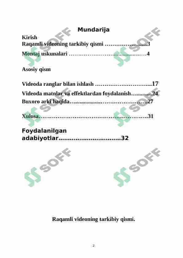 Buxoro arki haqida amaliy hisobot 2