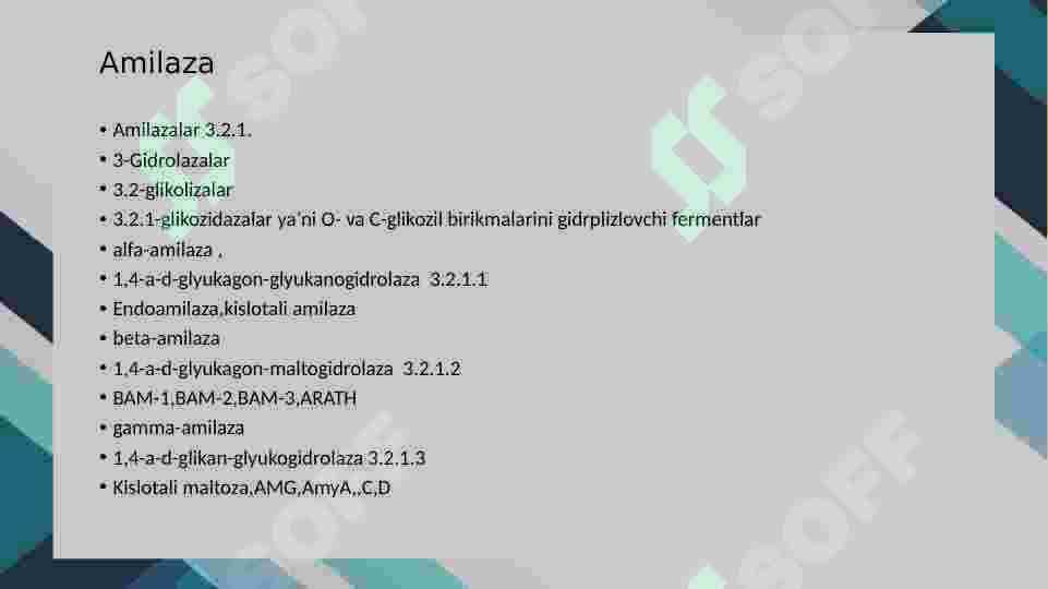 Amilaza ta’sir mexanizmi 2