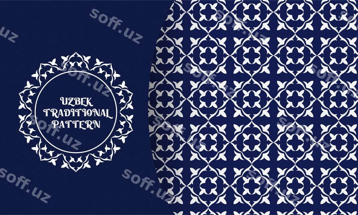 Orolıy an'iy uzilmas naqsh | Asian traditional seamless pattern 1