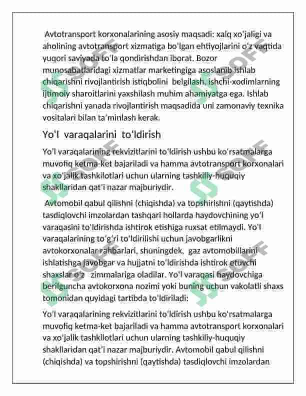 Yuklarni tashishni xujjatlashtirish 4
