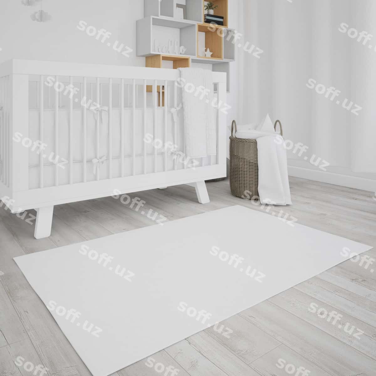 Bolaning xonasi oq matraxana bilan | Baby s room with white crib 1