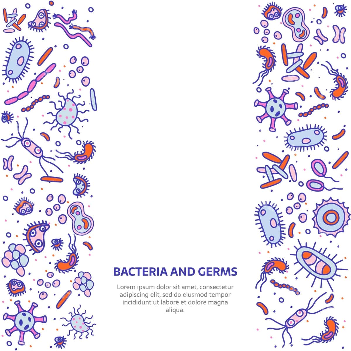 Bakteriyalar banner kvadrati | Bacteria banner square 1