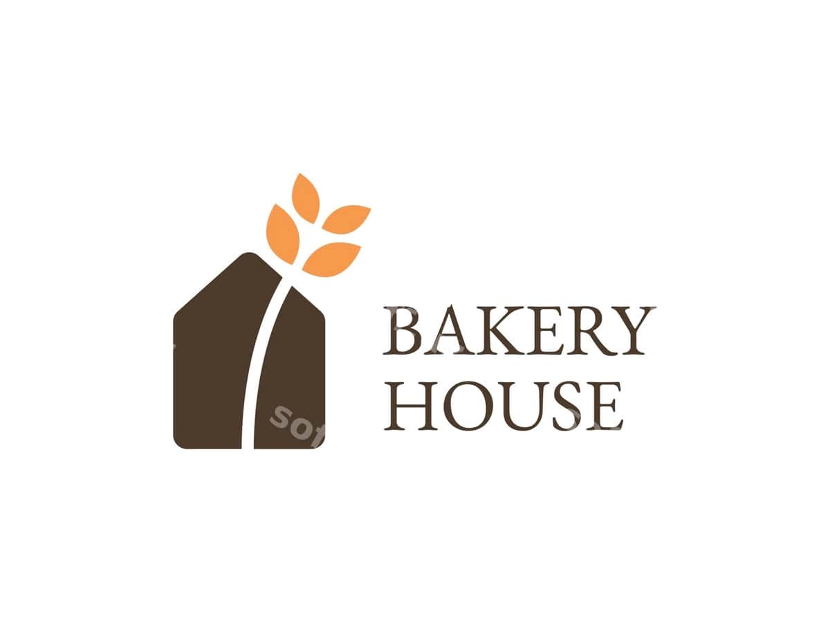 Non uy logo kontseptsiyasi | Bakery house logo concept 1