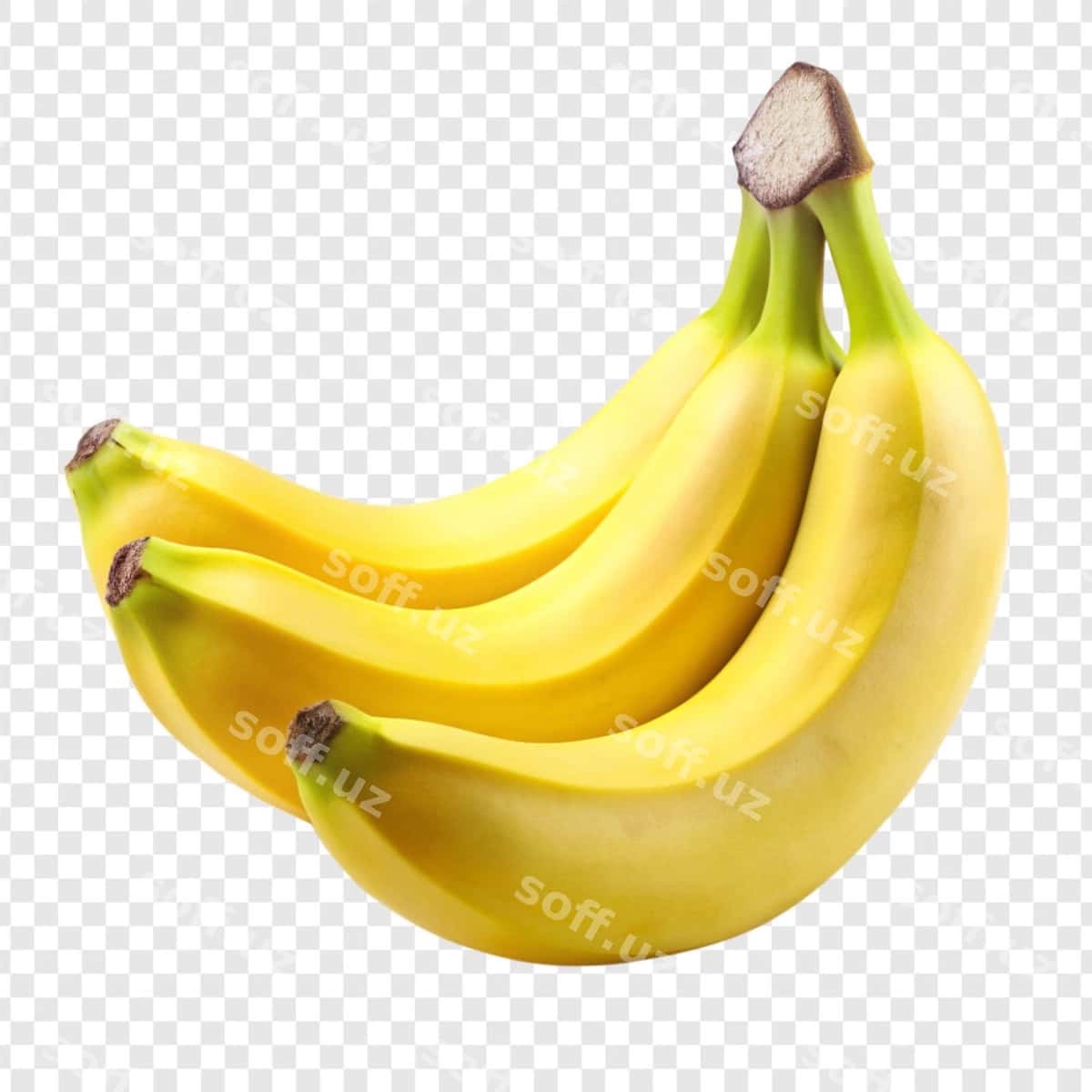 Banan ajraltirilgan shaffof fonda | Banana isolated transparent background 1