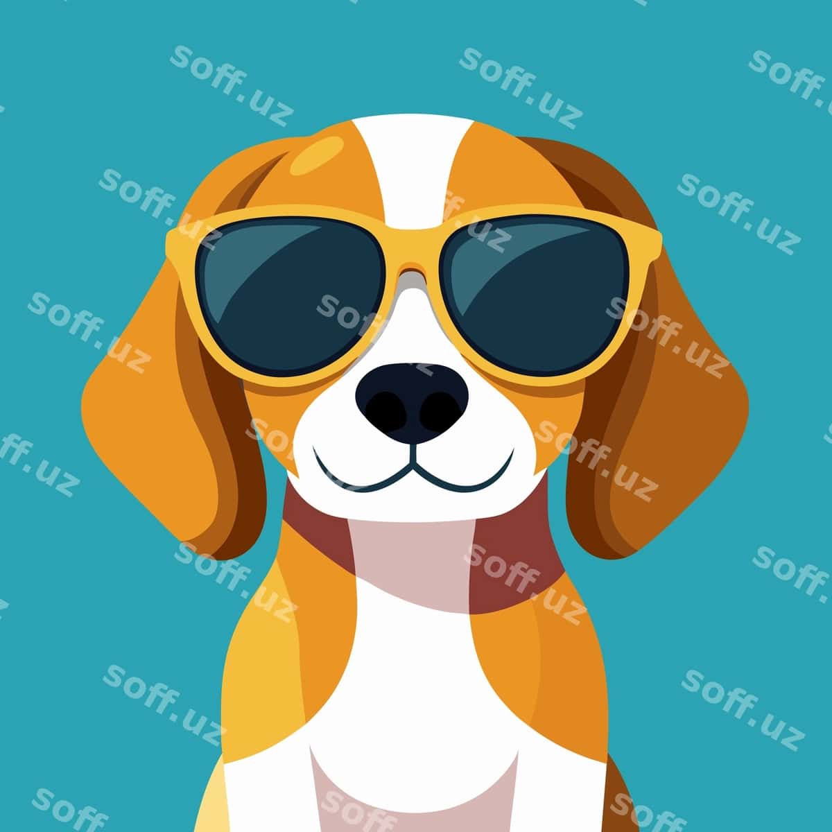 Biygel iti vektor | Beagle dog vector 1