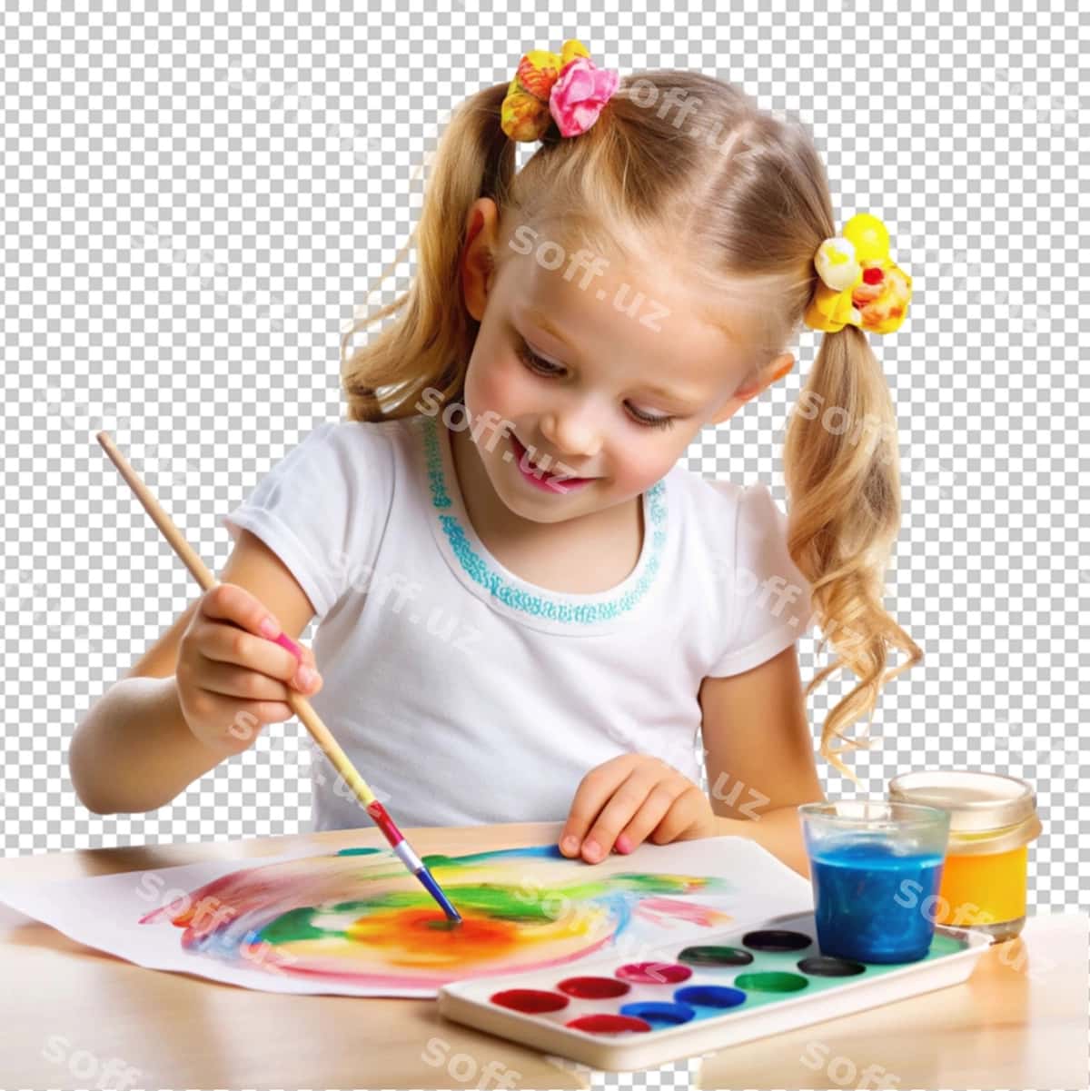 Go'zal qiz pasta bilan chizish | Beautiful girl drawing with paint 1