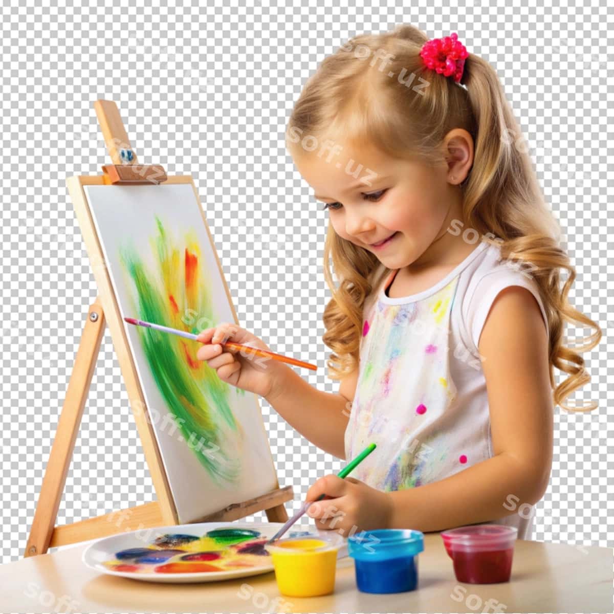 Go'zal qiz bo'yoq bilan chizish | Beautiful girl drawing with paint 1