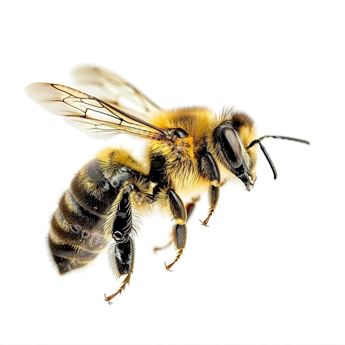 Asal oq orqa fonda | Bee white background 1