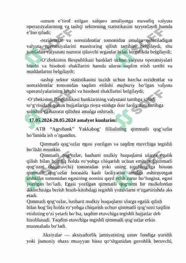 Amalyot hisoboti Agrobank 8
