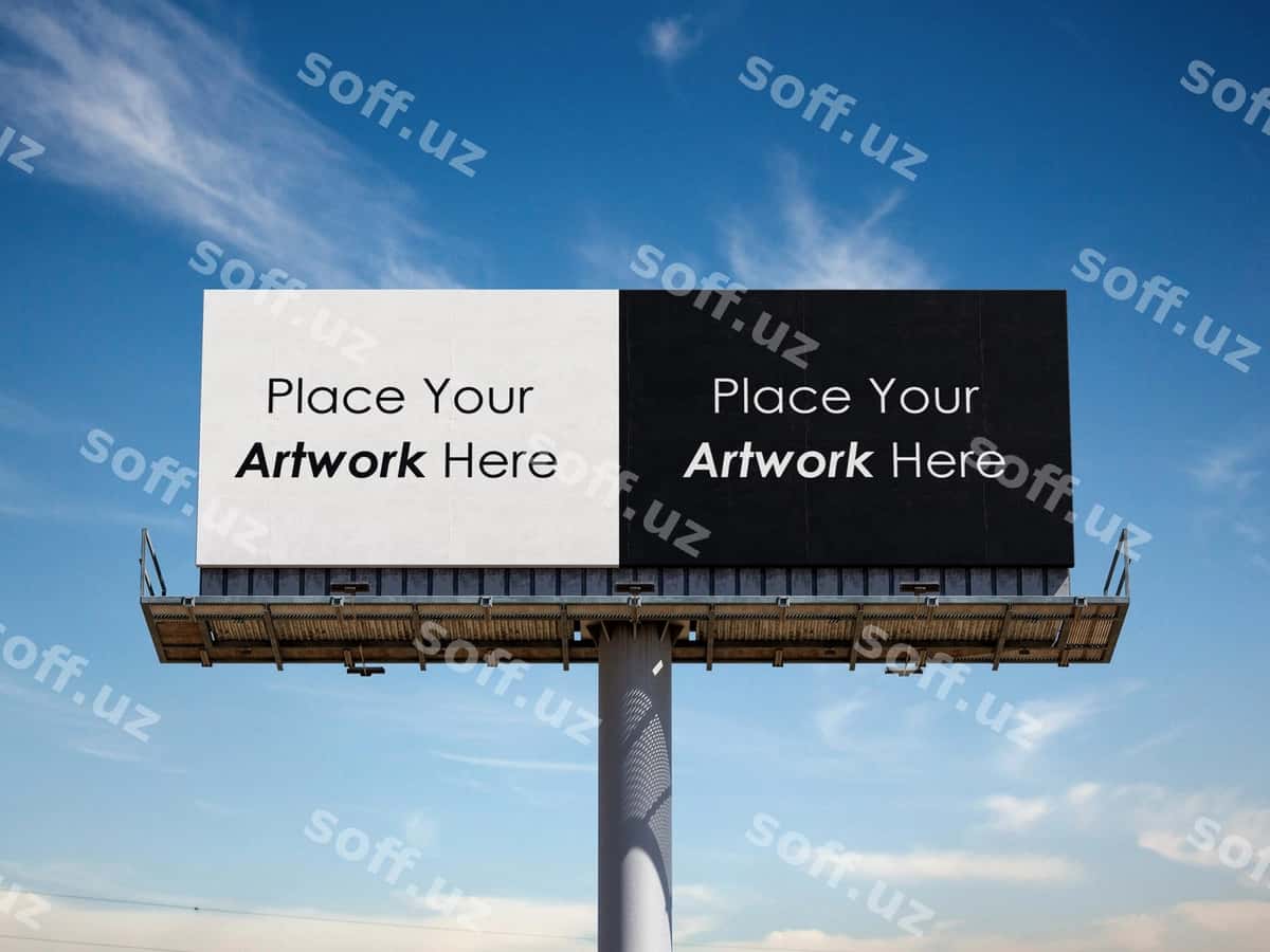 Billboard namuna ko'rinishi | Billboard mockup view 1