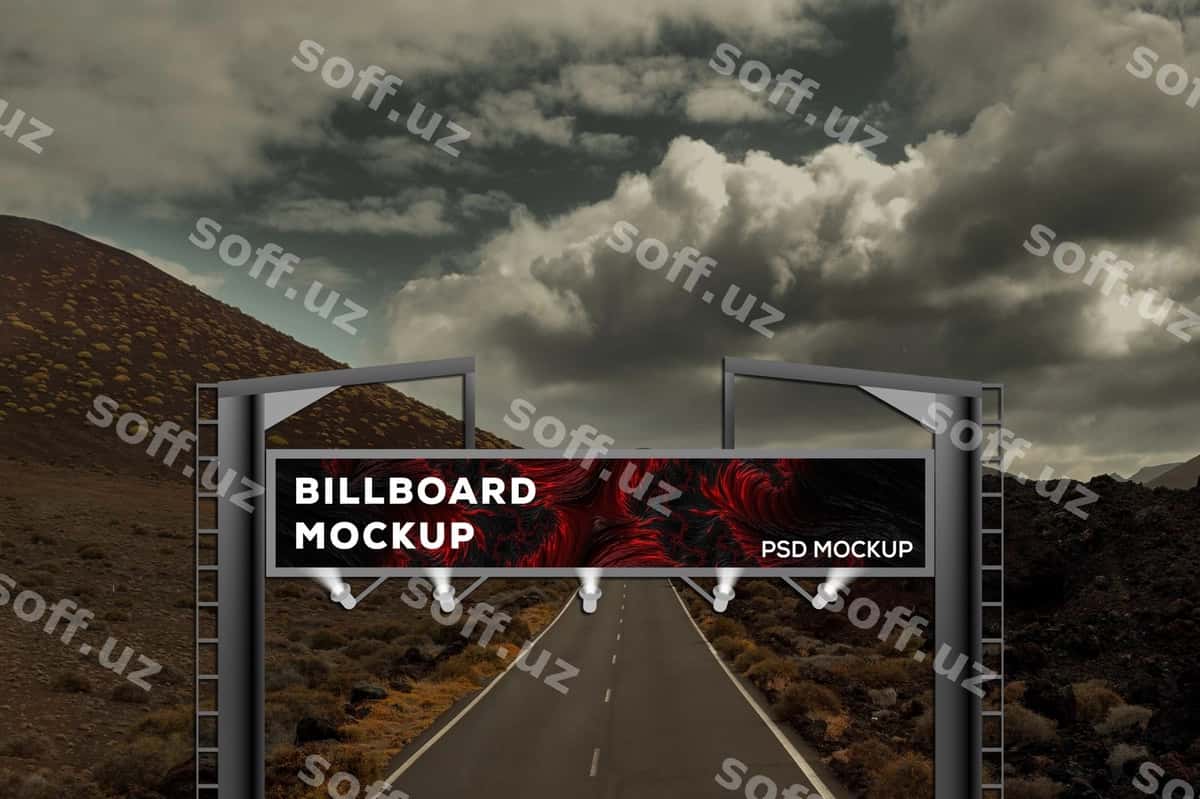 Billboard ko'cha namunajpg | Billboard street mockupjpg 1