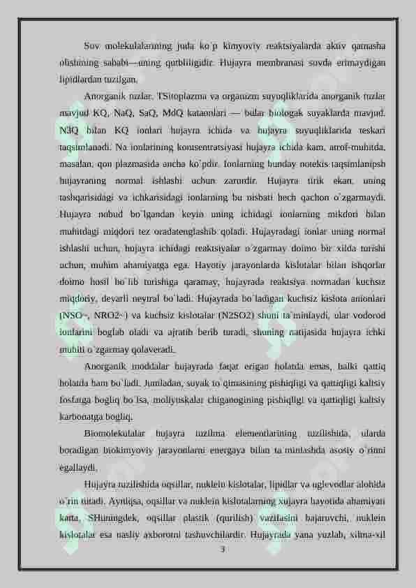 Tirik organizmlardagi asosiy biopolimer birikmalar 3