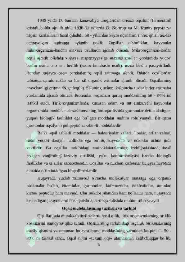Tirik organizmlardagi asosiy biopolimer birikmalar 5