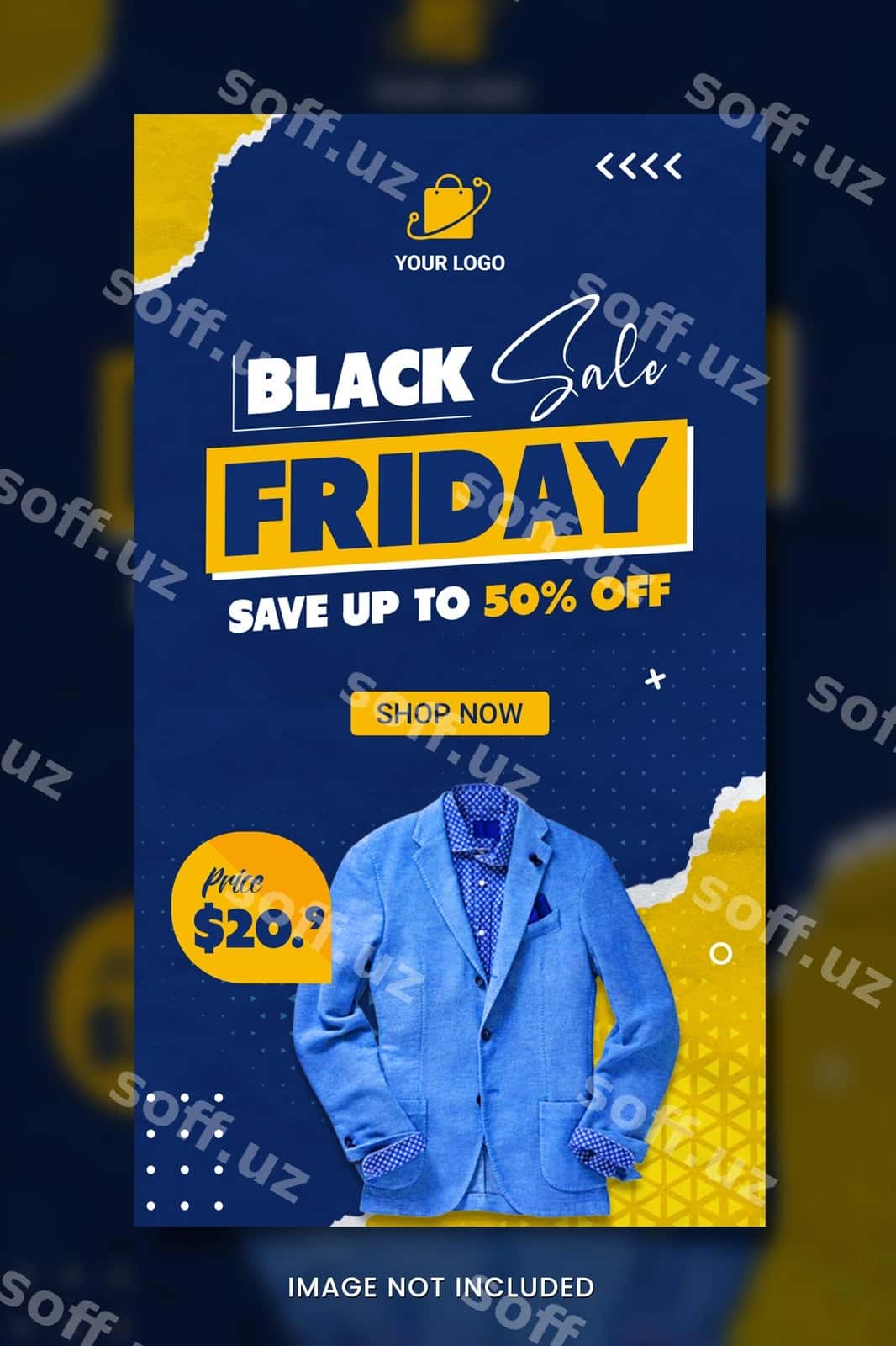 Qora juma sotuv banderasi | Black friday sale banner 1