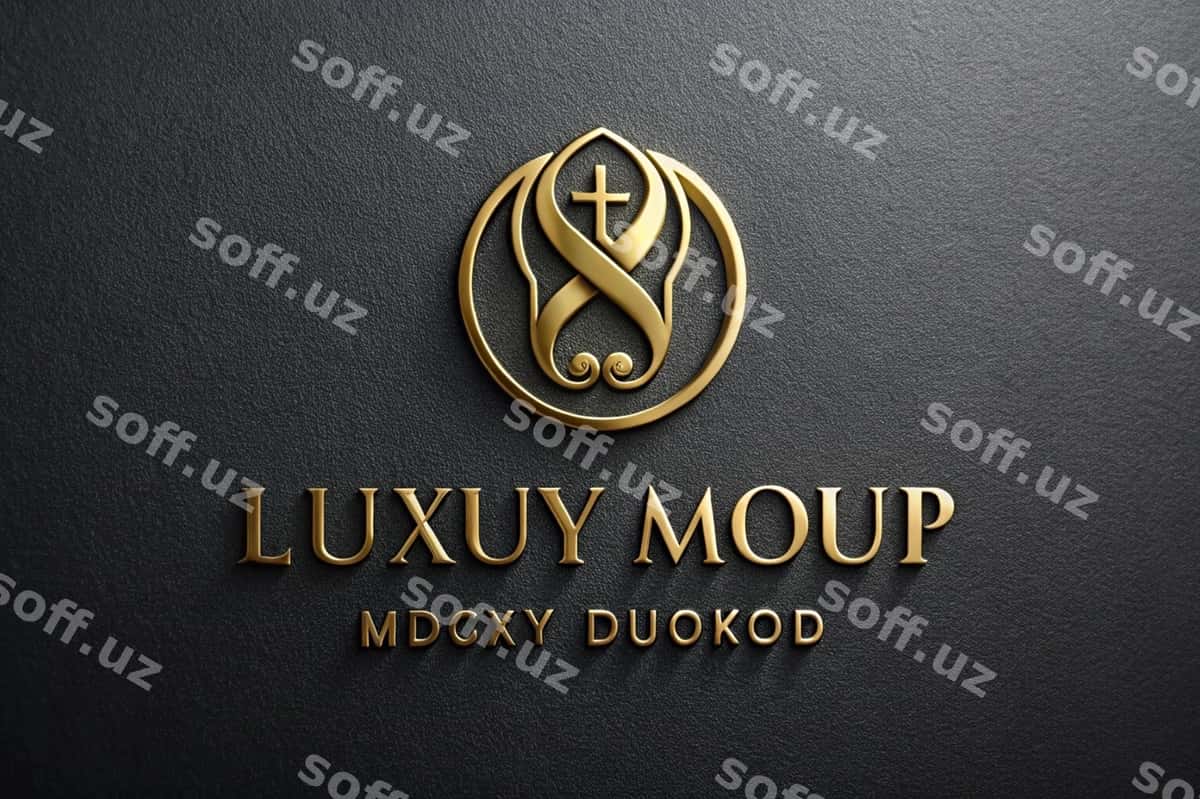 Qora oltin logotipli biznes hashamat deb nomlangan | Black gold logo business called luxury 1
