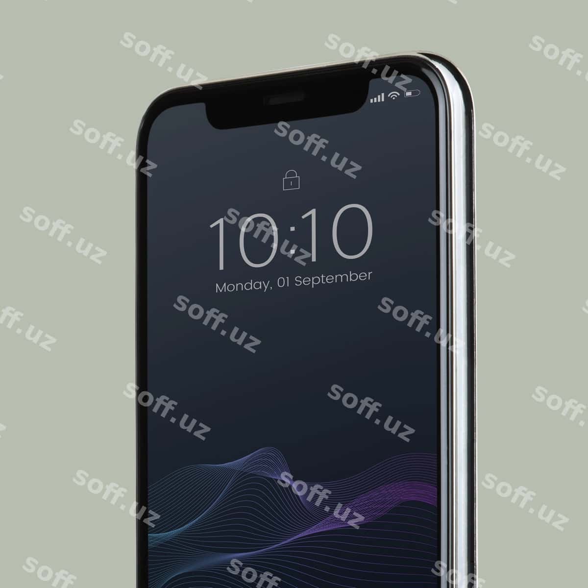 Qora ekranli akillı telefon namuna dizayni | Black screen smartphone mockup design 1