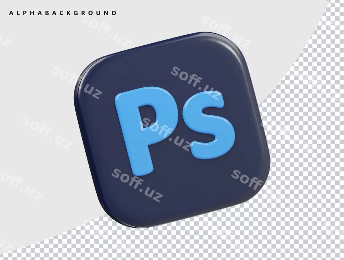 Ko'k qora kvadrat p p yozilgan | Blue black square with p p written it 1