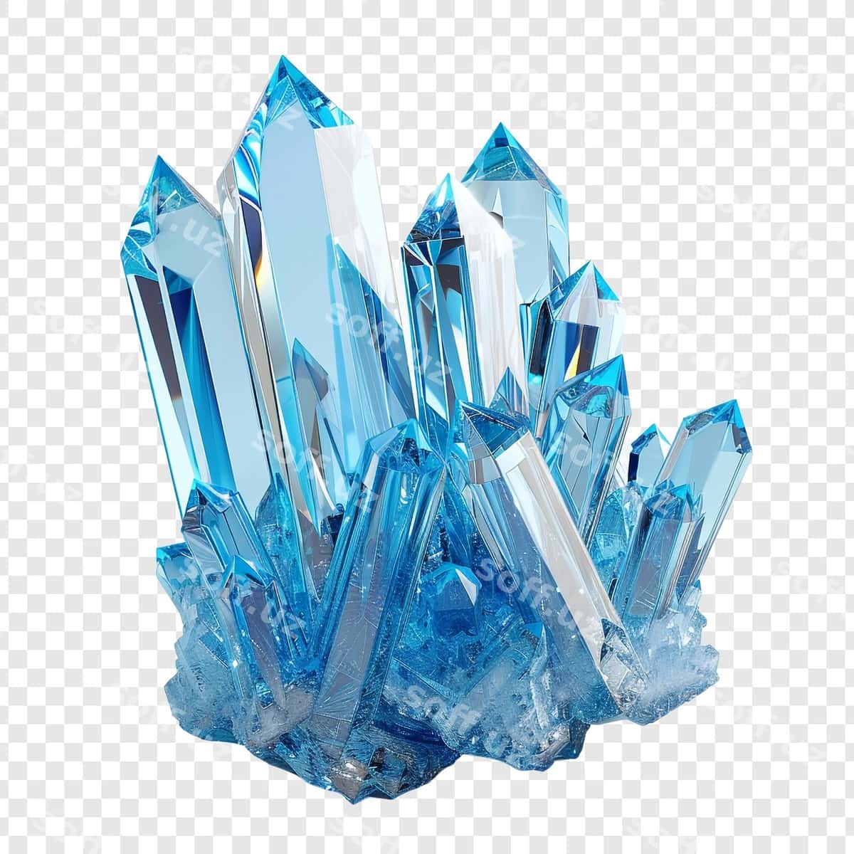 Moviy kristall klaster | Blue crystal cluster 1