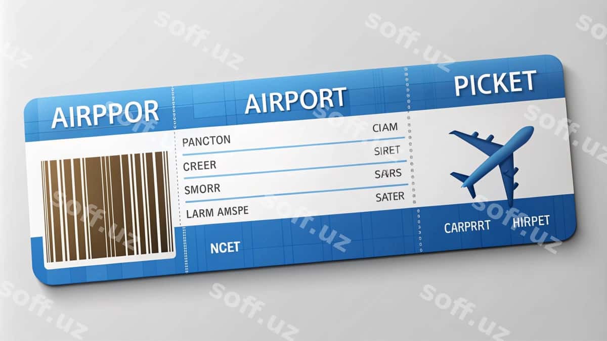Ko'k oq qut aeroport so'zi bilan | Blue white box with word airport it 1