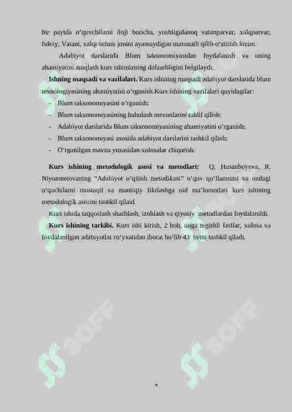 Blum taksonomiyasi va uning adabiyot oʻrganishdagi ahamiyati 4