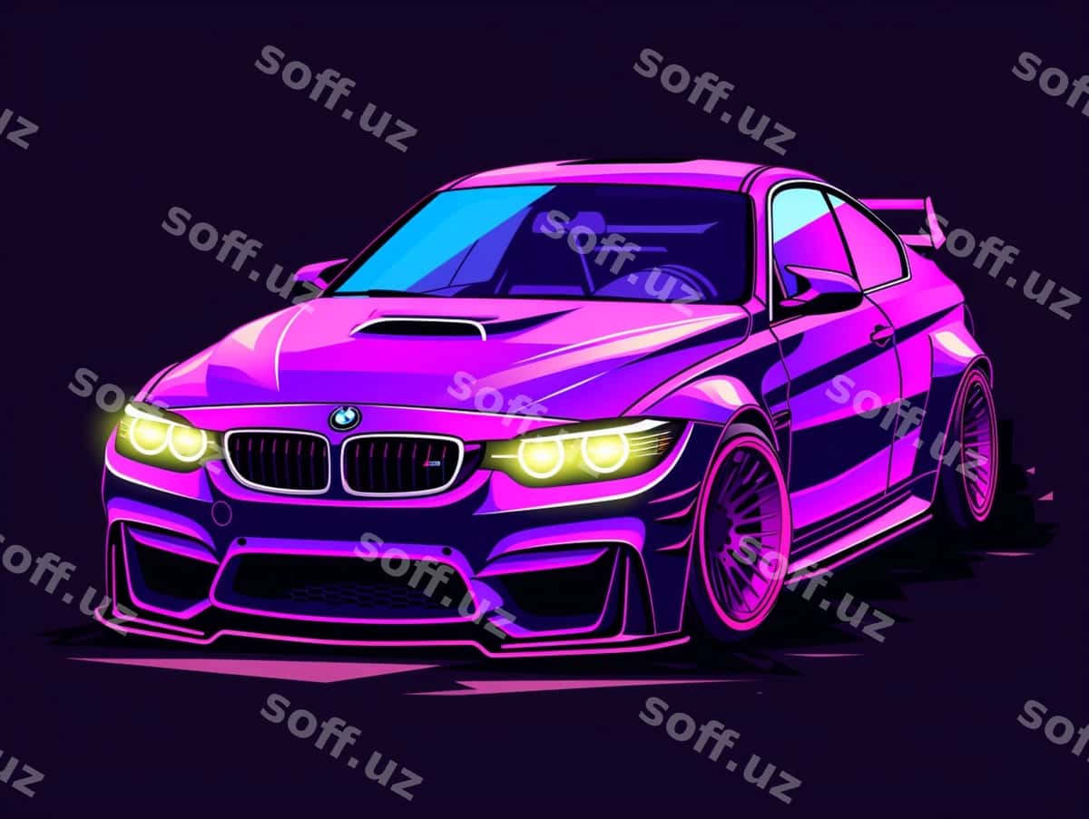 Bmw binafsha mashina dizayni | Bmw purple car design 1