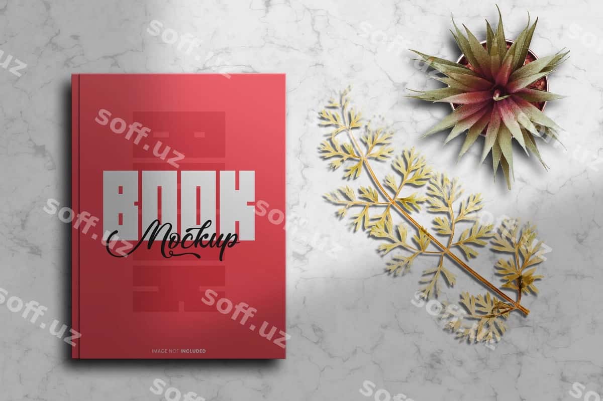 Kitob varaqi namuna psd | Book cover mockup psd 1