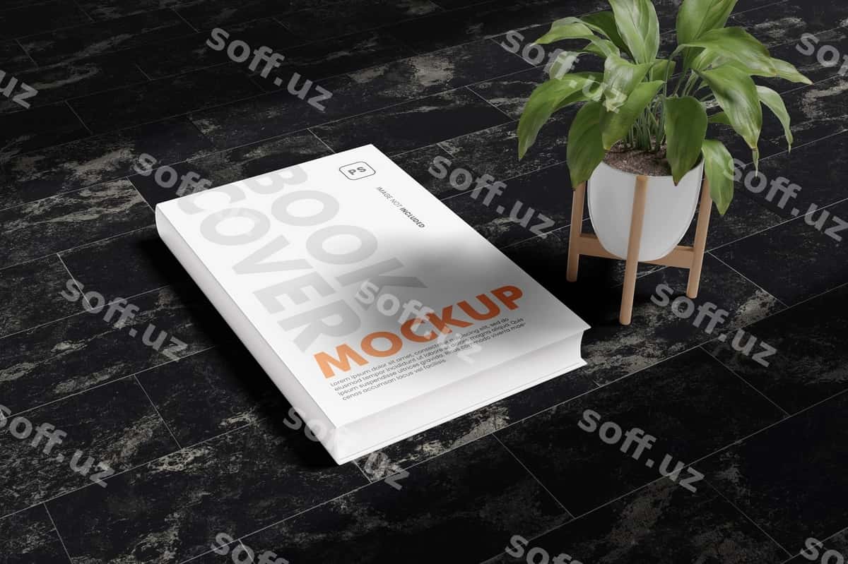 Kitob varaq namunasi psd | Book cover mockup psd 1