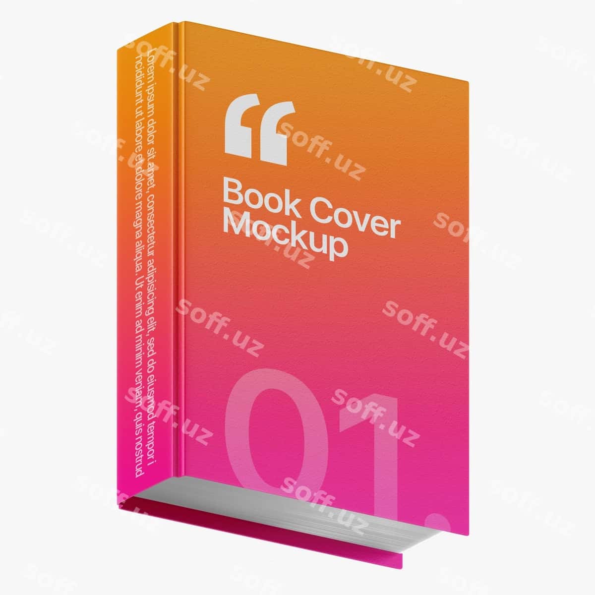 Kitob varaqi mockup | Book cover mockup 1
