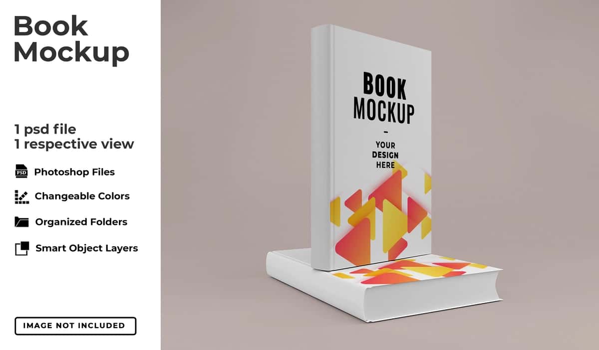Haqiqiy zamonaviy kitob maketi shabloni | Realistic modern book mockup template 1