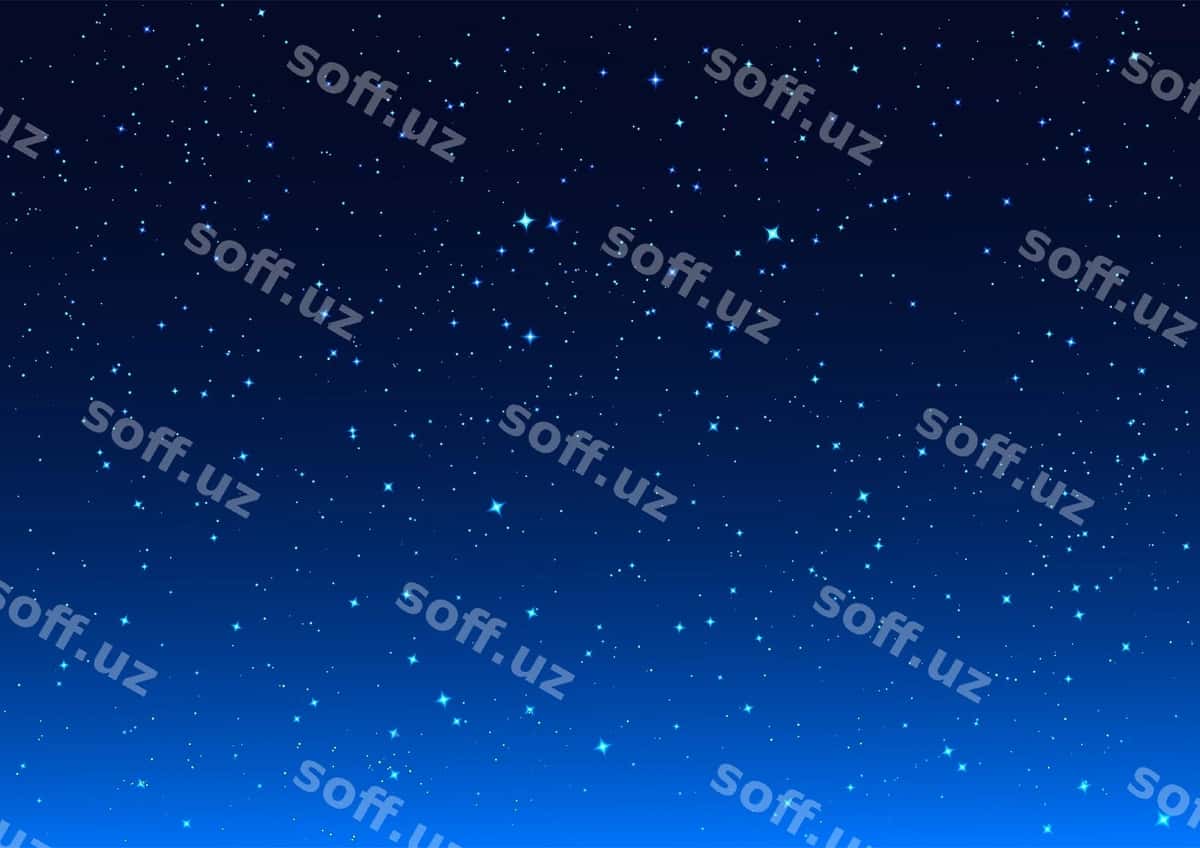 Yorqin yulduzlar ko'k qorong'i kecha osmoni | Bright stars blue dark night sky 1