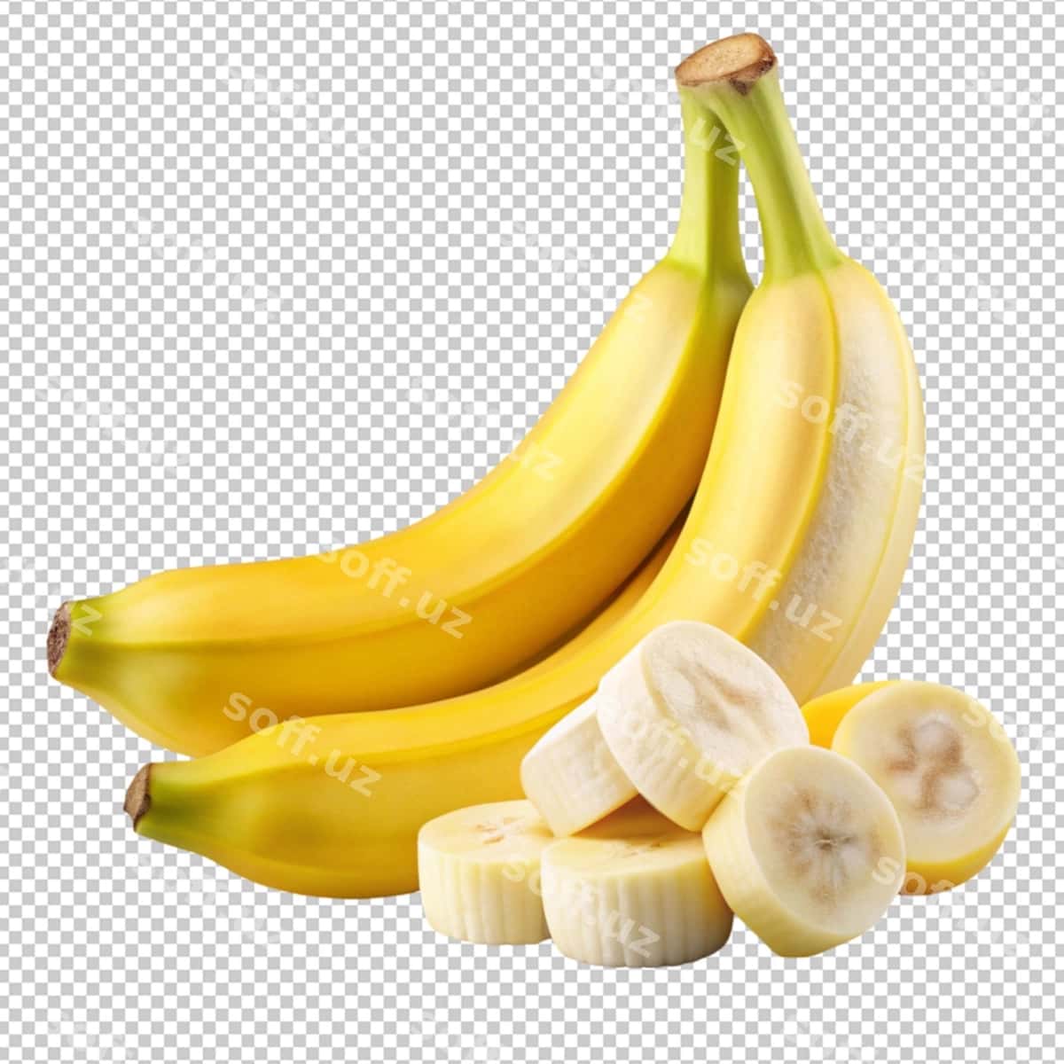 Bananlar to'plami banan to'pagi bilan qolgan bananlar | Bunch bananas with banana top banana left 1