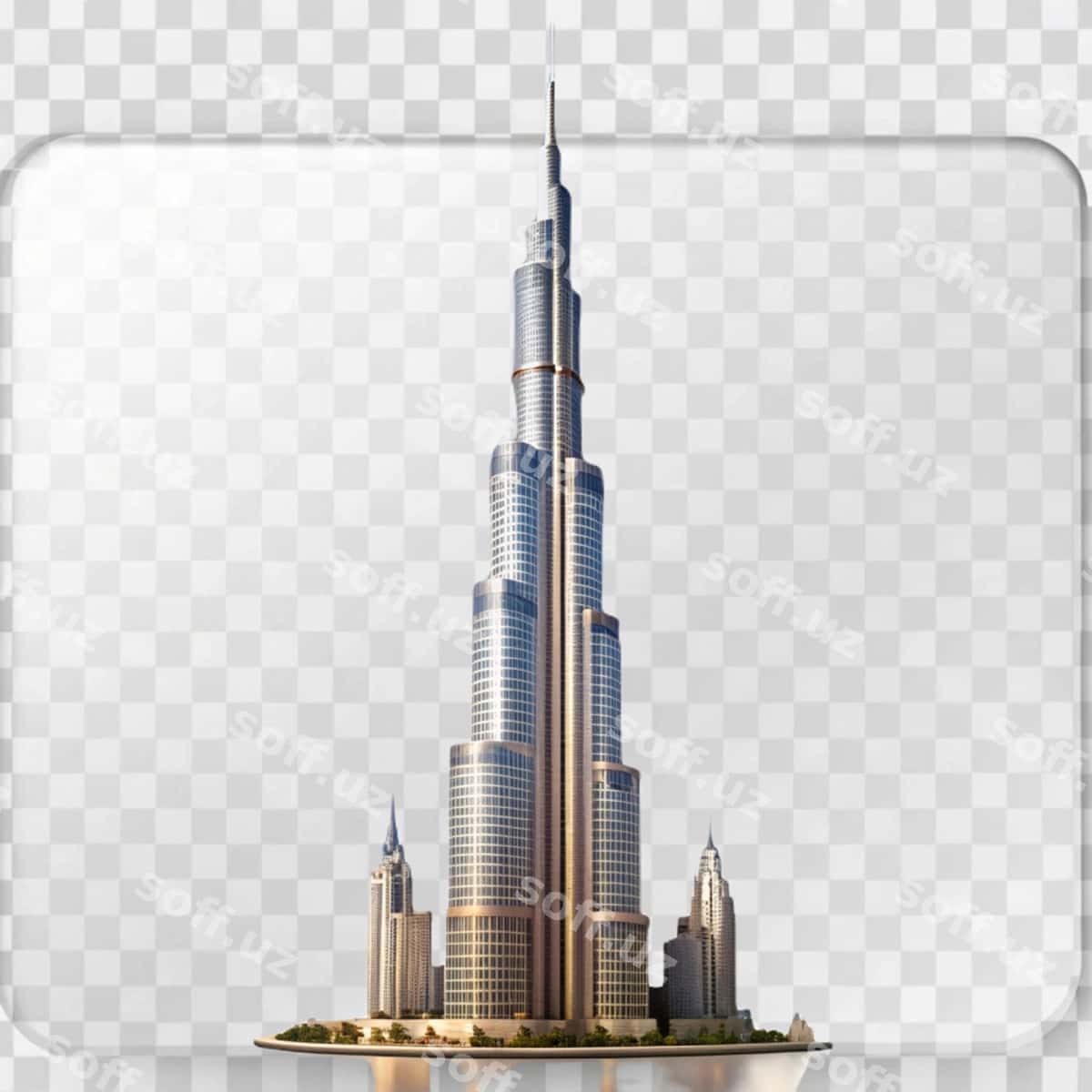 Burg Khalif shaffof fon | Burg khalif transparent background 1