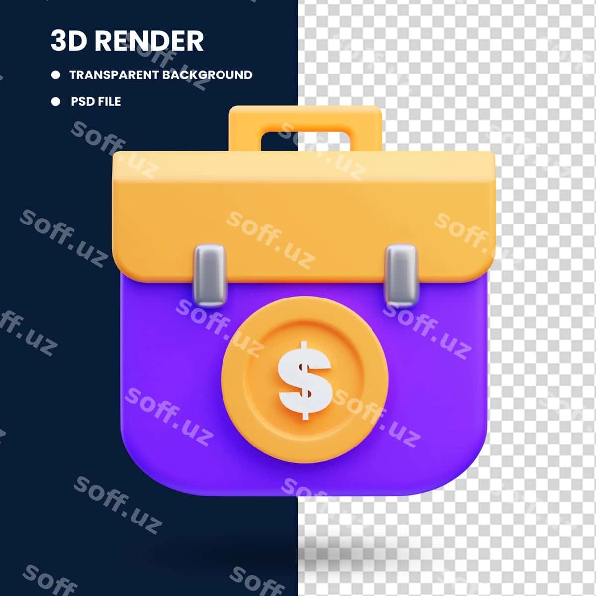 Biznes sumka 3d illustratsiya rendering | Business bag 3d illustration rendering 1