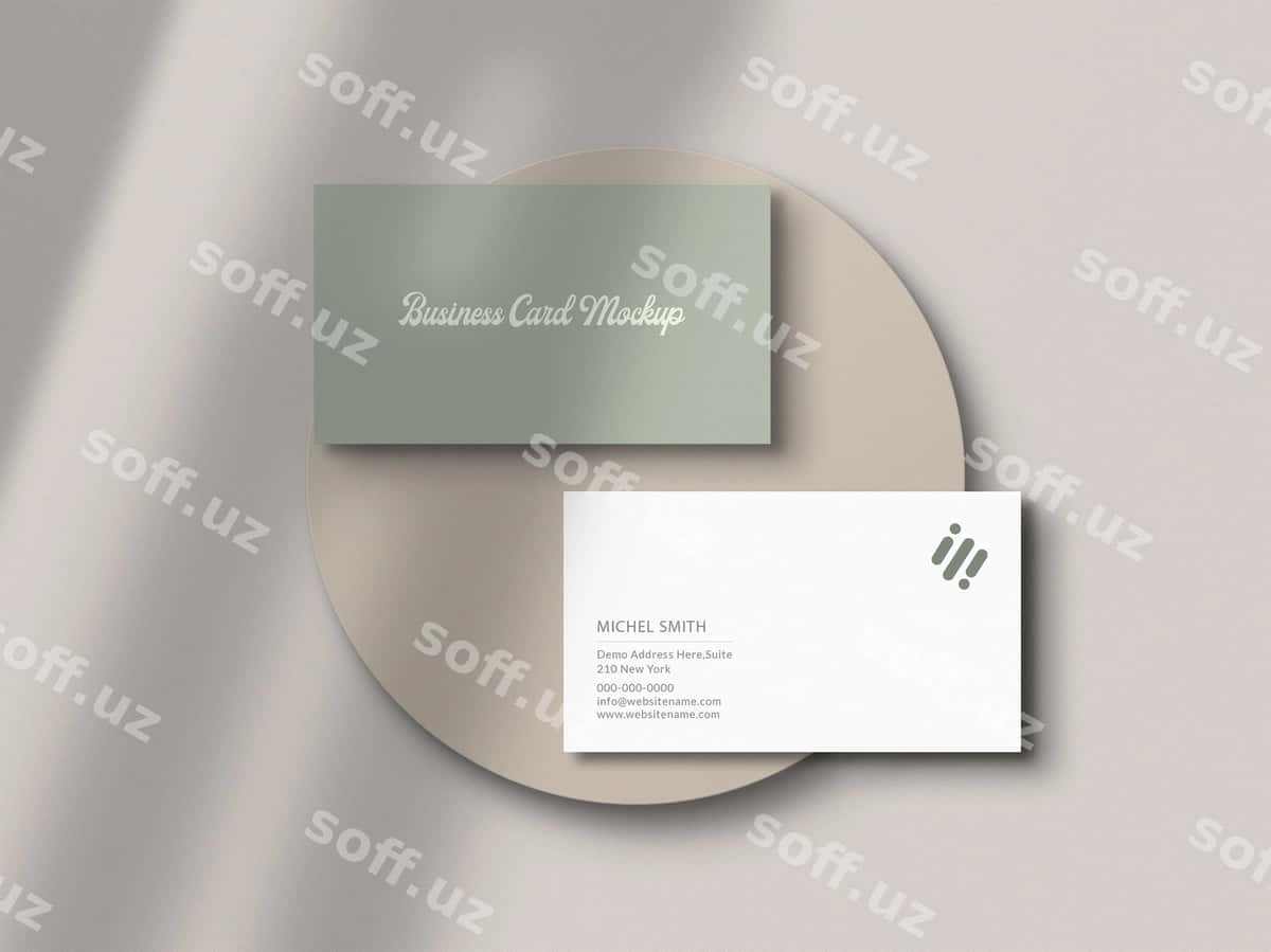 Biznes karta namunasi | Business card mockup 1
