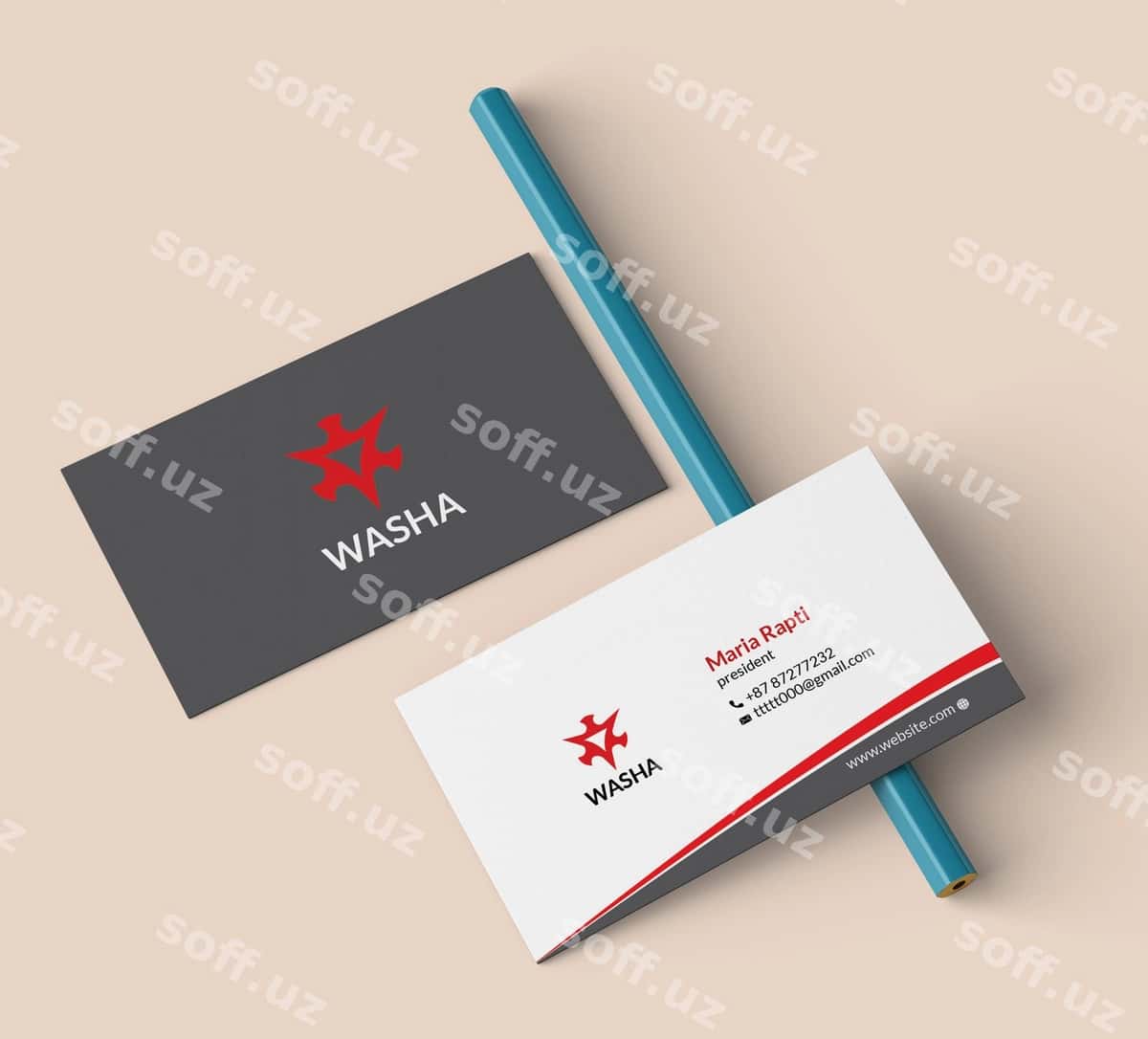 Bisnes karta Vashha kompaniyasi | Business card washha company 1