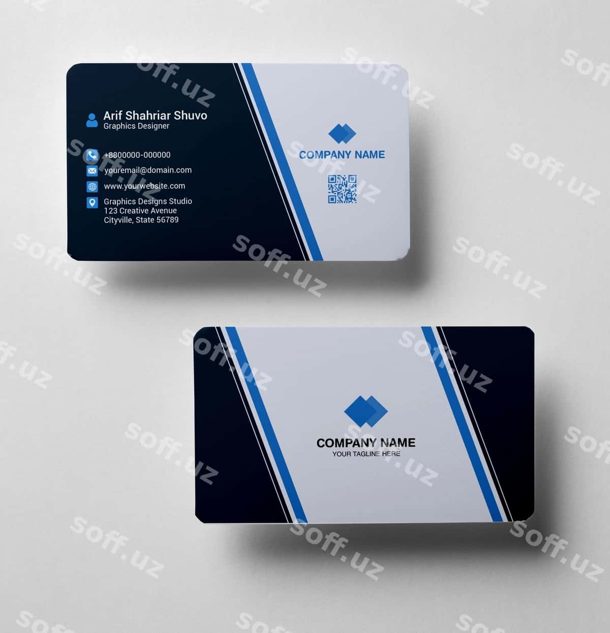 Bizznes vizit karta shabloni | Business visiting card template 1