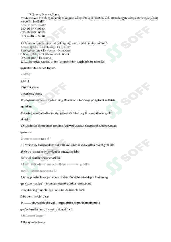 buxgalteriya test 300 ta baza 5