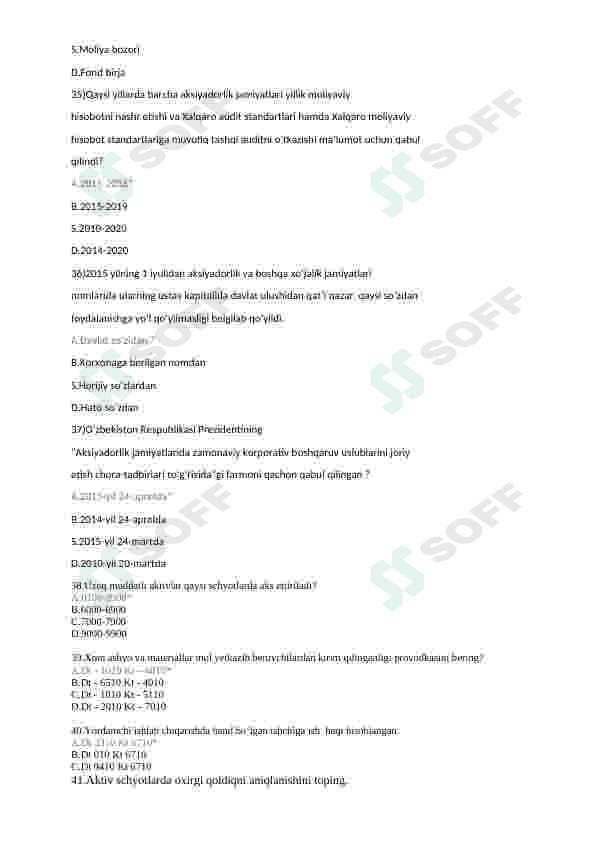 buxgalteriya test 300 ta baza 6