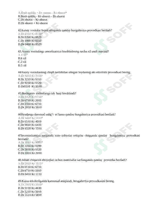 buxgalteriya test 300 ta baza 7