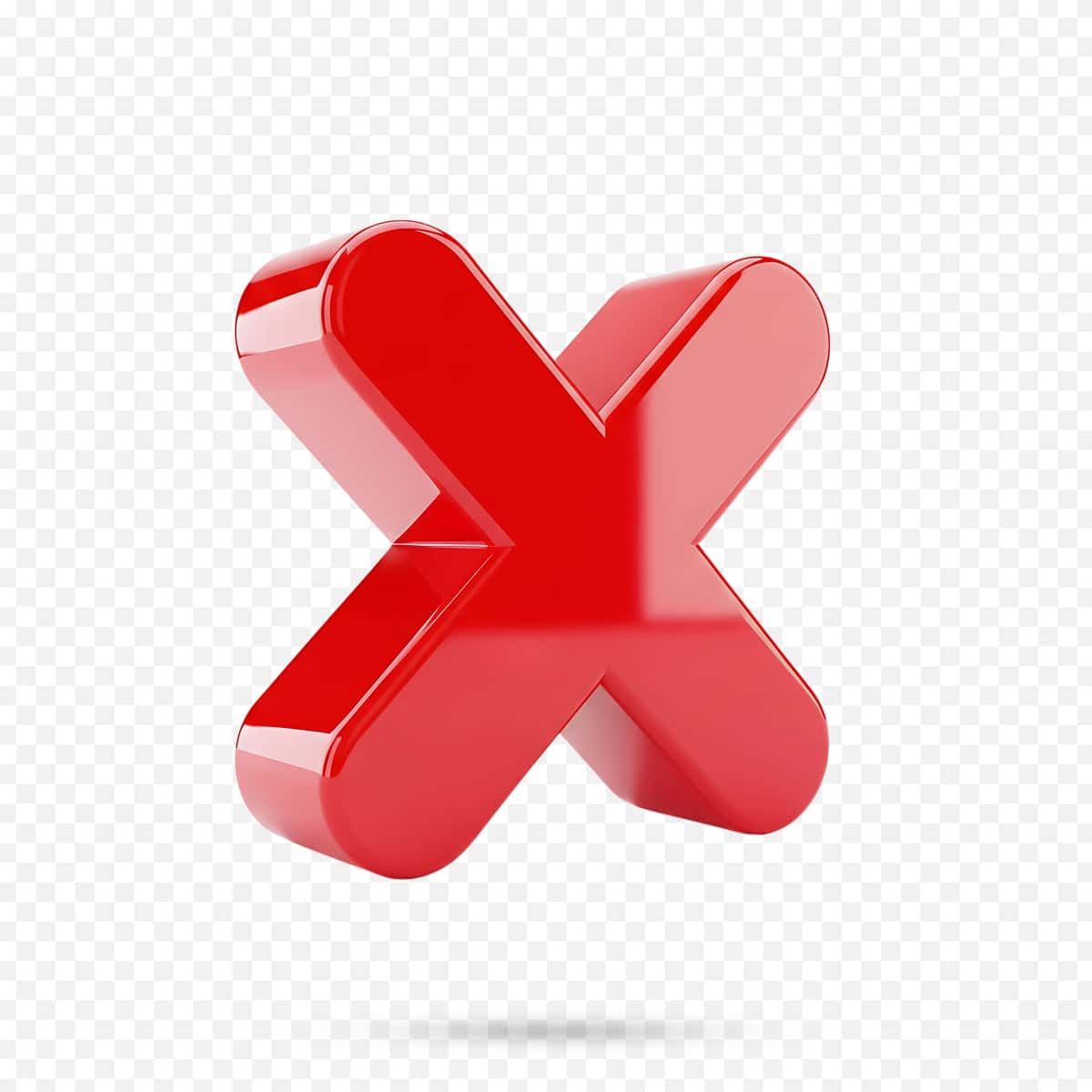 Yaltiroq qizil 3D x belgisi belgisi | Glossy red 3d x mark symbol 1