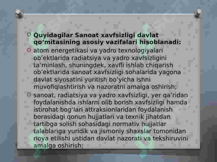 SANOAT XAVFSIZLIGI SOXADA LITSENZIYALASH 2