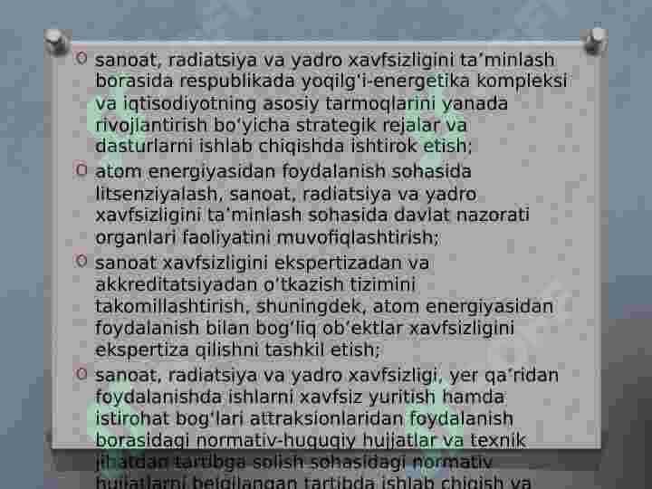 SANOAT XAVFSIZLIGI SOXADA LITSENZIYALASH 4