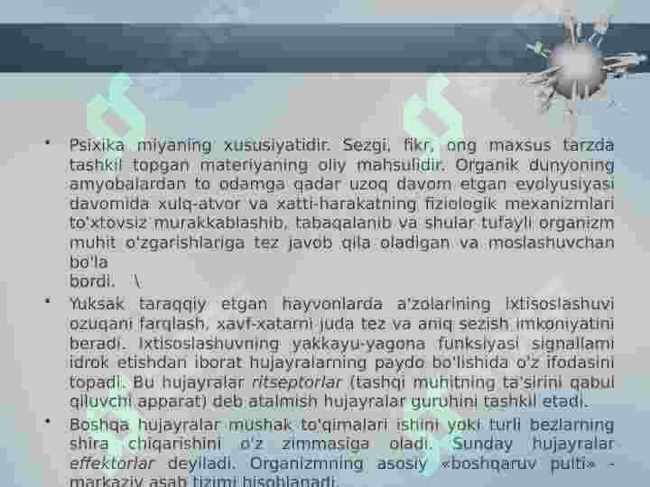 Psixologiyaning tabiiy-ilmiy asoslari 7