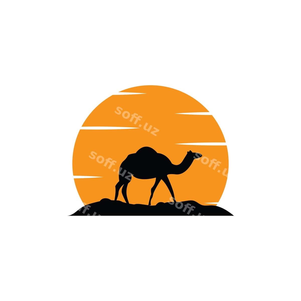 Chaqaloq ikon vektor illustratsiyasi | Camel icon vector illustration 1